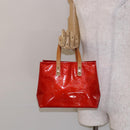LOUIS VUITTON Monogram Vernis Reade PM Hand Bag Red Rouge M91088 LV Auth 138424-20