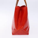 LOUIS VUITTON Monogram Vernis Reade PM Hand Bag Red Rouge M91088 LV Auth 138424-3