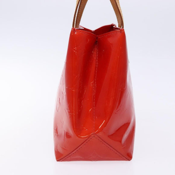 LOUIS VUITTON Monogram Vernis Reade PM Hand Bag Red Rouge M91088 LV Auth 138424