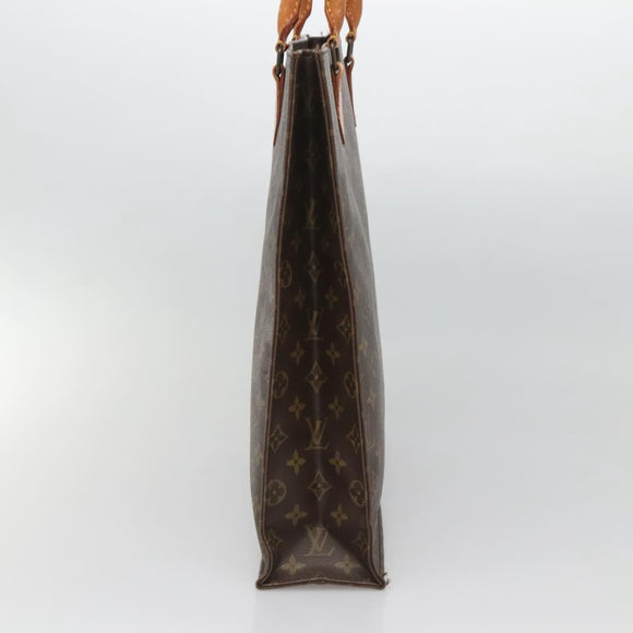 LOUIS VUITTON Monogram Sac Plat Hand Bag M51140 LV Auth 138439