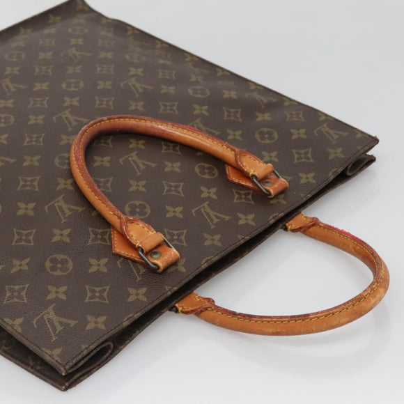 LOUIS VUITTON Monogram Sac Plat Hand Bag M51140 LV Auth 138439