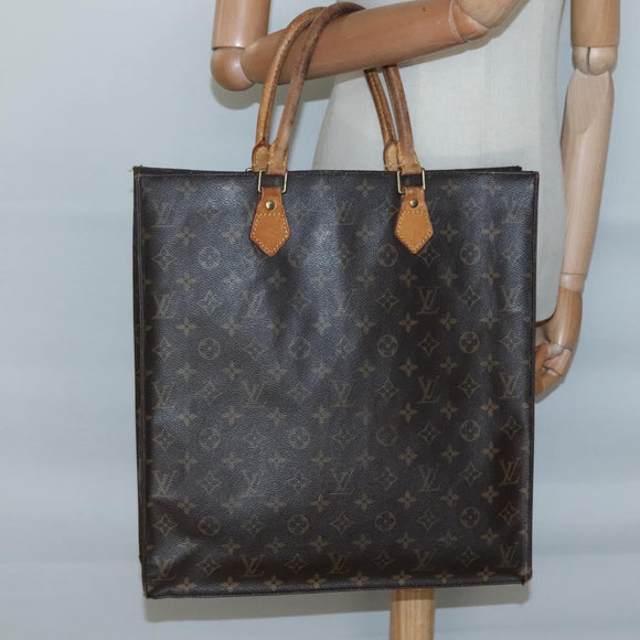 LOUIS VUITTON Monogram Sac Plat Hand Bag M51140 LV Auth 138440
