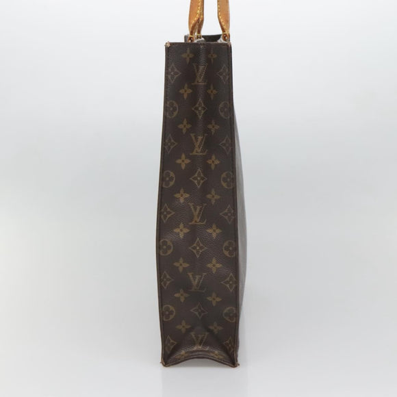 LOUIS VUITTON Monogram Sac Plat Hand Bag M51140 LV Auth 138440