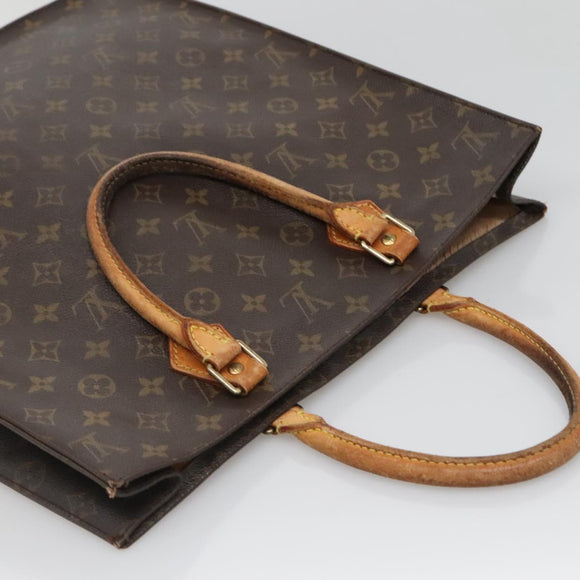 LOUIS VUITTON Monogram Sac Plat Hand Bag M51140 LV Auth 138440