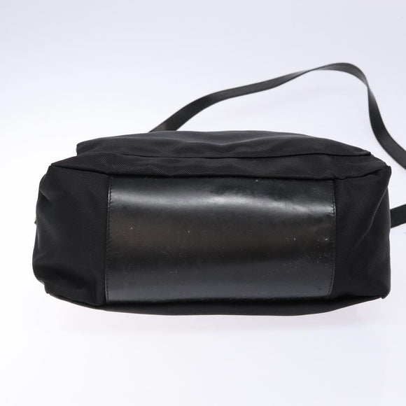 GUCCI Bamboo Hand Bag Nylon 2way Black Silver 000 2404 0509 Auth 138453