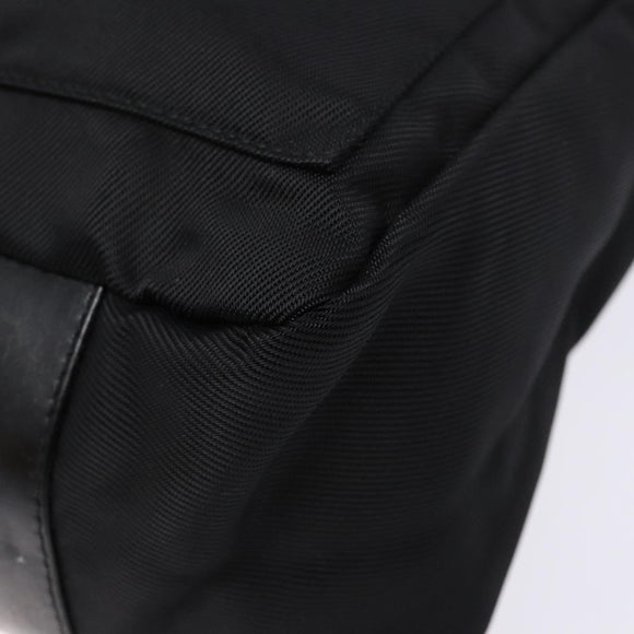 GUCCI Bamboo Hand Bag Nylon 2way Black Silver 000 2404 0509 Auth 138453