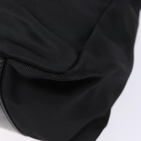 GUCCI Bamboo Hand Bag Nylon 2way Black Silver 000 2404 0509 Auth 138453