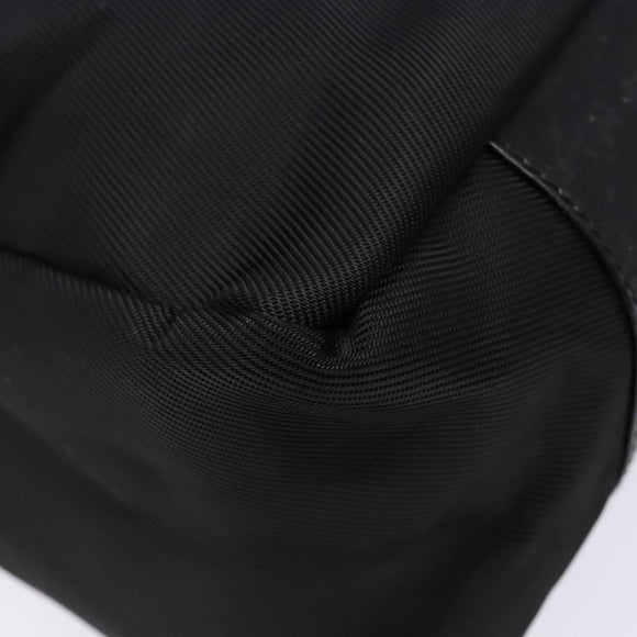 GUCCI Bamboo Hand Bag Nylon 2way Black Silver 000 2404 0509 Auth 138453