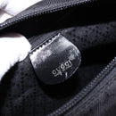GUCCI Bamboo Hand Bag Nylon 2way Black Silver 000 2404 0509 Auth 138453-19