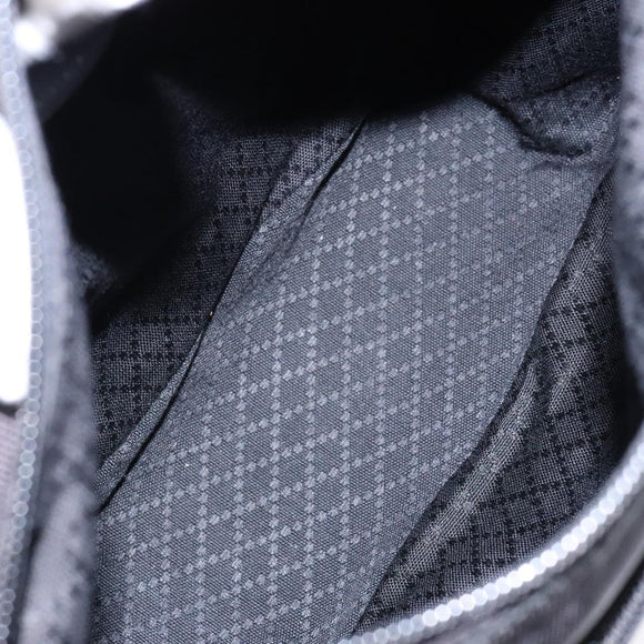 GUCCI Bamboo Hand Bag Nylon 2way Black Silver 000 2404 0509 Auth 138453