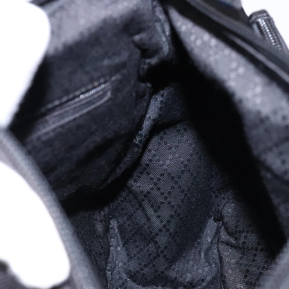 GUCCI Bamboo Hand Bag Nylon 2way Black Silver 000 2404 0509 Auth 138453