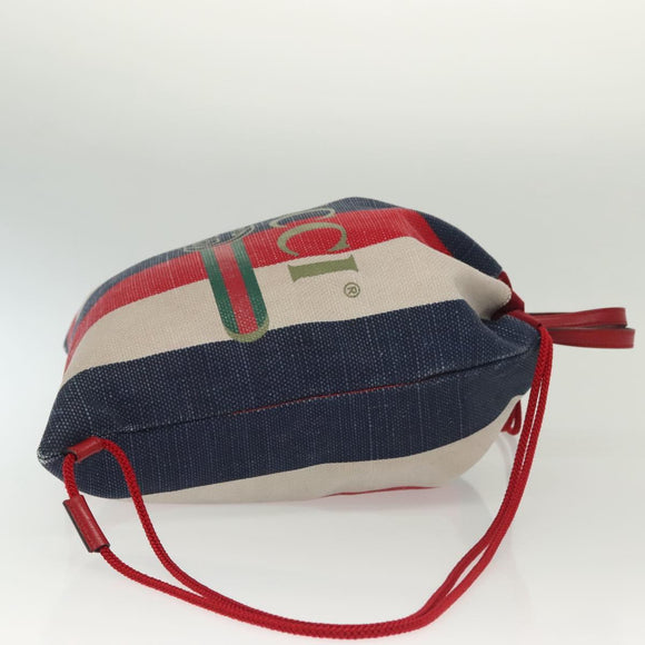 GUCCI Backpack Canvas Blue Red 473872 Auth 138454