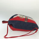 GUCCI Backpack Canvas Blue Red 473872 Auth 138454-5