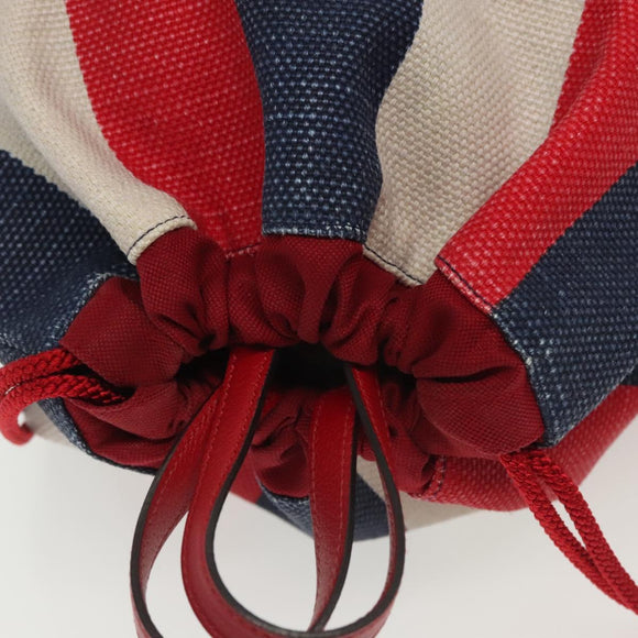 GUCCI Backpack Canvas Blue Red 473872 Auth 138454