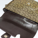 CELINE C Sulky Shoulder Bag PVC Beige Gold Auth 138455-15