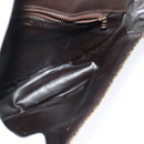 CELINE C Sulky Shoulder Bag PVC Beige Gold Auth 138455-18