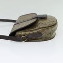 CELINE C Sulky Shoulder Bag PVC Beige Gold Auth 138455-4