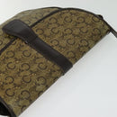 CELINE C Sulky Shoulder Bag PVC Beige Gold Auth 138455-6