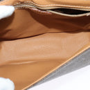 CELINE Macadam Canvas Shoulder Bag PVC Leather Brown Gold Auth 138456-18