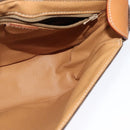 CELINE Macadam Canvas Shoulder Bag PVC Leather Brown Gold Auth 138456-19