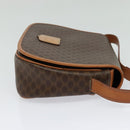 CELINE Macadam Canvas Shoulder Bag PVC Leather Brown Gold Auth 138456-5