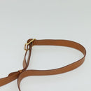 CELINE Macadam Canvas Shoulder Bag PVC Leather Brown Gold Auth 138456-8