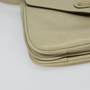 CELINE Shoulder Bag Leather Ivory Gold Auth 138458-10
