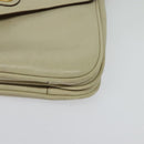 CELINE Shoulder Bag Leather Ivory Gold Auth 138458-11