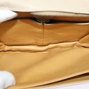 CELINE Shoulder Bag Leather Ivory Gold Auth 138458-17