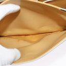 CELINE Shoulder Bag Leather Ivory Gold Auth 138458-20