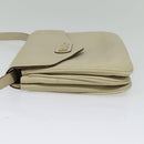 CELINE Shoulder Bag Leather Ivory Gold Auth 138458-4