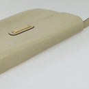 CELINE Shoulder Bag Leather Ivory Gold Auth 138458-6