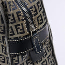 FENDI Zucchino Canvas Tote Bag Navy Silver Auth 138460-18