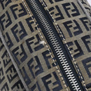 FENDI Zucchino Canvas Tote Bag Navy Silver Auth 138460-10