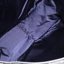 FENDI Zucchino Canvas Tote Bag Navy Silver Auth 138460-11