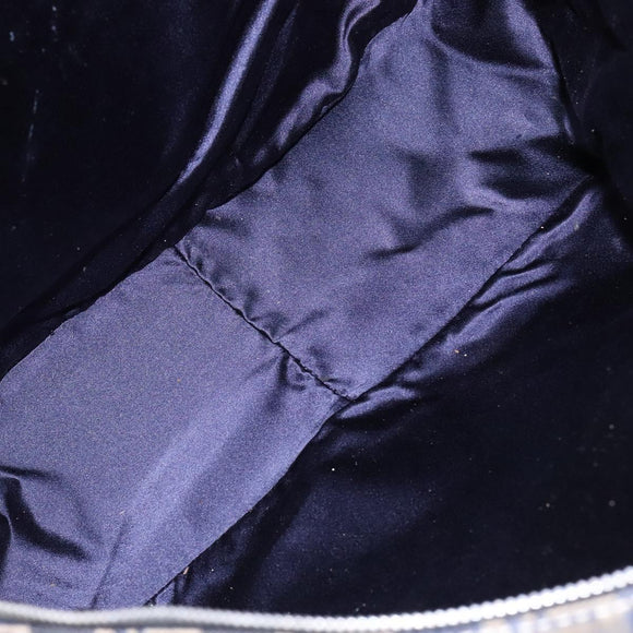 FENDI Zucchino Canvas Tote Bag Navy Silver Auth 138460