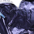 FENDI Zucchino Canvas Tote Bag Navy Silver Auth 138460-20