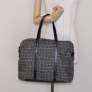 FENDI Zucchino Canvas Tote Bag Navy Silver Auth 138460-23