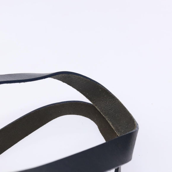 FENDI Zucchino Canvas Tote Bag Navy Silver Auth 138460