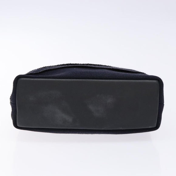 Salvatore Ferragamo Vala Hand Bag Canvas Black Gold Auth 138464