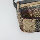 BURBERRY Nova Check Shoulder Bag Wool Brown Gold Auth 138465-9