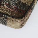 BURBERRY Nova Check Shoulder Bag Wool Brown Gold Auth 138465-16