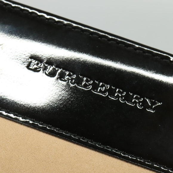 BURBERRY Nova Check Shoulder Bag Wool Brown Gold Auth 138465