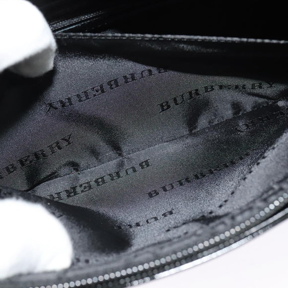 BURBERRY Nova Check Shoulder Bag Wool Brown Gold Auth 138465