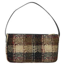 BURBERRY Nova Check Shoulder Bag Wool Brown Gold Auth 138465-2
