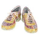 CHANEL Sneakers Tweed Multicolor CC Auth 138473M-1