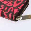 LOUIS VUITTON Monogram Graffiti Zippy Long Wallet Pink M93710 LV Auth 138475-10