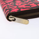 LOUIS VUITTON Monogram Graffiti Zippy Long Wallet Pink M93710 LV Auth 138475-12