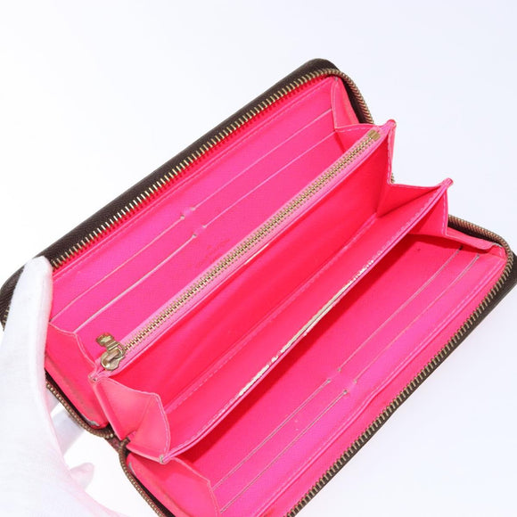 LOUIS VUITTON Monogram Graffiti Zippy Long Wallet Pink M93710 LV Auth 138475