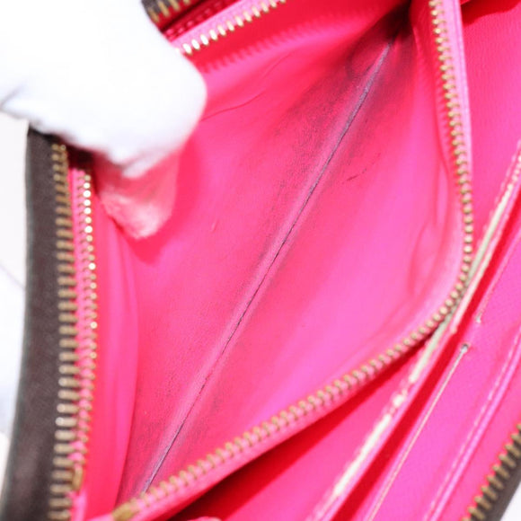 LOUIS VUITTON Monogram Graffiti Zippy Long Wallet Pink M93710 LV Auth 138475